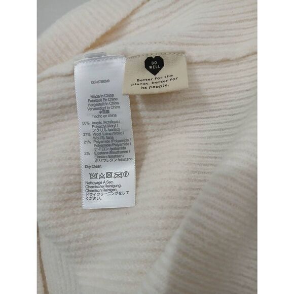 Madewell womens xl square neck soft wool ivory cream sweater - Picture 7 of 7